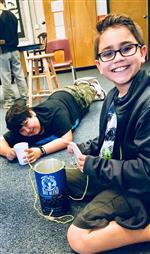 students working on a project 